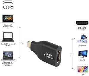 CableCreation Portatile di Tipo C a HDMI Femmina del Convertitore Dell'adattatore USB C a HDMI Adattatore 4K - Product Image 4