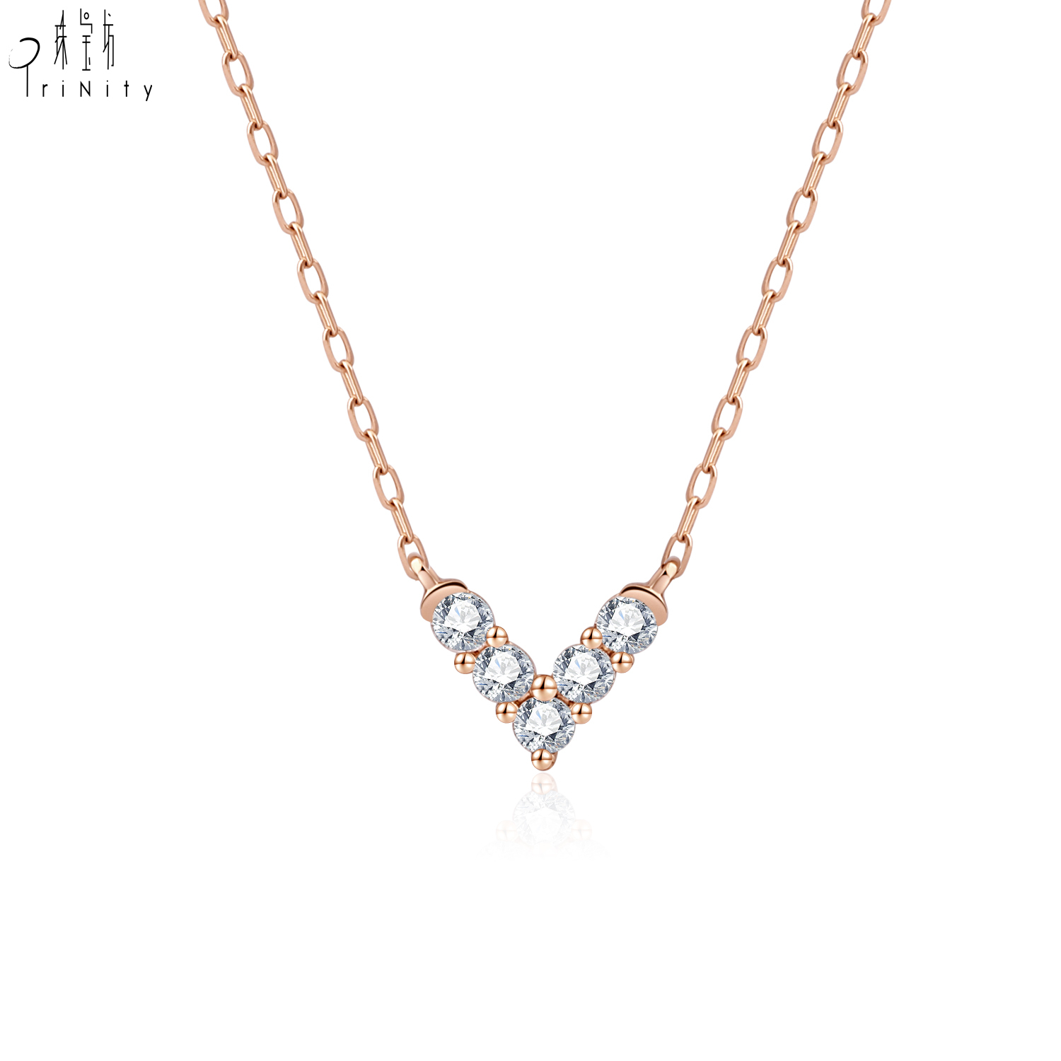 Or rose 18 carats/Diamant