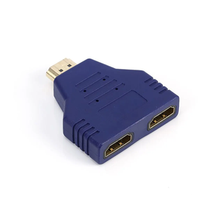 Portátil 1080P HDMI macho a 2 hembra 1 en 2 divisor de salida de alta velocidad 1x2 HDMI Splitter convertidor adaptador SD & HI Shield Back - Product Image 5