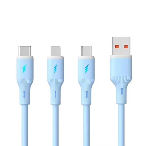 <strong>3</strong>-in-1 USB Type-C to Micro <strong>IOS</strong> Android Charger Suitable for <strong>Apple</strong> and Samsung's Super Fast Charging Data Cable - Product Image 3