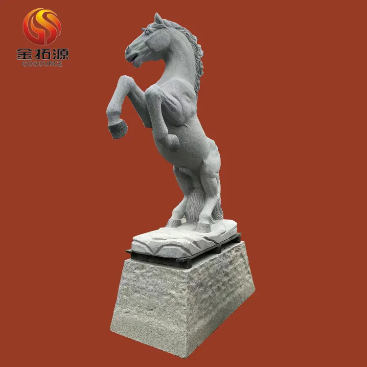 Estatua de caballo personalizada de tamaño real, escultura de piedra grande para exteriores, estatua de caballo para decoración del hogar para jardín, venta al por mayor de fábrica