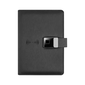 Juego de regalo 2024, nuevo diseño, cargador inalámbrico, Banco de energía, Bloc de notas, diario con bloqueo de huellas dactilares - Product Image 1