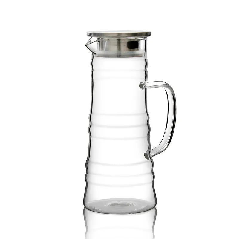 Hochleistungs-Krug aus transparentem Boro silikat glas mit Wasser milch kaffeekanne