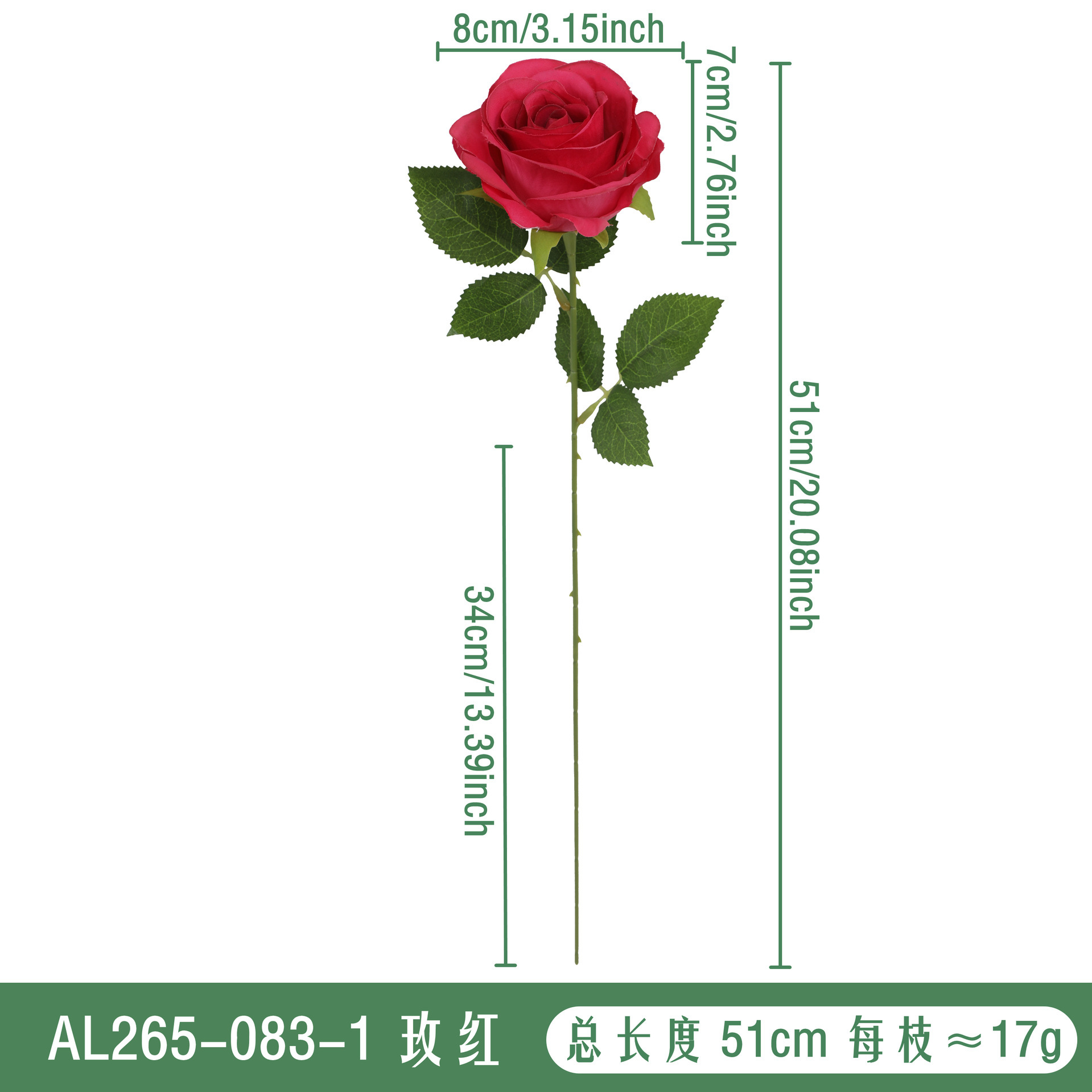 AL265-083-1 Rose rouge