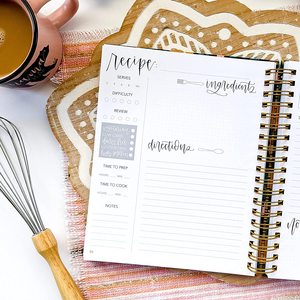 Libro de recetas en espiral para escribir tus propias recetas Un espacio en blanco Crea tu propio libro de cocina Organizador de diario Cuaderno Planificador de recetas personalizado - Product Image 2