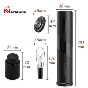 ホットセール電気ワインオープナーアクセサリーギフトセットコルク栓抜きキット注ぎ口と真空エリエーターストッパー付き