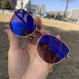 Photochromic 렌즈 안티 블루 라이트 모조 다이아몬드 합금 핑크 고양이 눈 봄 경첩 lunett photogray 원래 색상 변경 안경 - Product Image 5