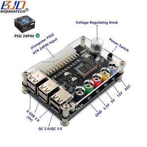 Entrada ATX de 24 pines a 6 * USB 2,0 Hub Breakout Board con perilla de voltaje ajustable compatible con QC 2,0/QC 3,0 Max 3A salida - Product Image 1