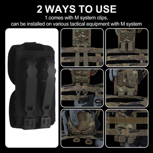 BP-155 MOLLE kompakt tıbbi kılıf V2 2 yönlü ilk yardım kiti açık hava etkinlikleri için yüksek hızlı erişim halat avcılık aksesuarları - Product Image 5