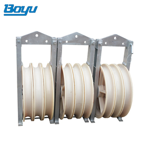 Bundle Nylon Three <strong>Stringing</strong> <strong>Block</strong> Conductor Pulleys for Transmission Line - Product Image 5