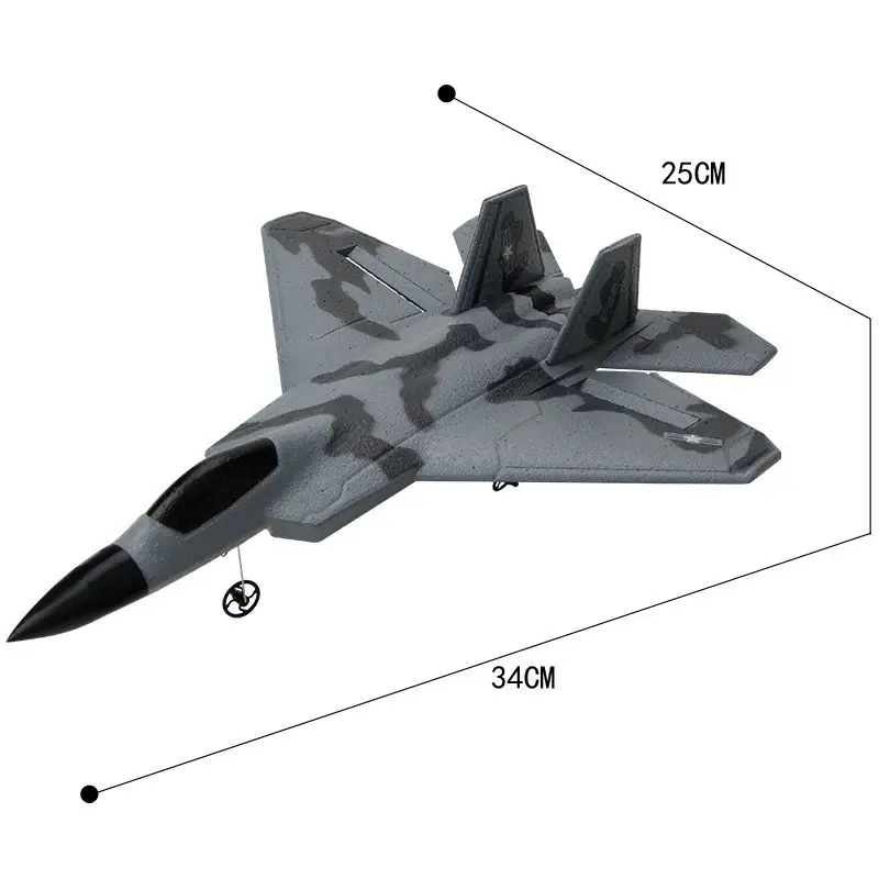 Rc Plane F22 Small Foam Gliding Aircraft FX622 Resistant Push Back Double Power Fighter Airplane