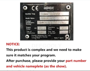 Детали Doosan, контроллер двигателя ECU 300611-00090C ECU ECM, модуль электронного управления, запрограммированный для Develon DX140 DX340 - Product Image 2