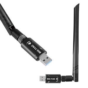 迷你无线适配器usb wifi加密狗300mbps USB3.0接收器加密狗双频2.4GHz/5ghz带台式天线网卡 - Product Image 4