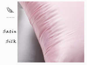 Soft and Breathable Silk Satin Body Pillow <strong>Cover</strong> with Envelope Closure - Product Image 2