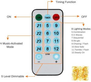 10M USB Sound aktiviert LED Musik String Light Garland Weihnachts dekor 8 Funktion Party Holiday Lighting - Product Image 5