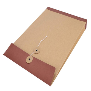 织物样品包装定制设计回收牛皮纸扣板信封带线 - Product Image 2