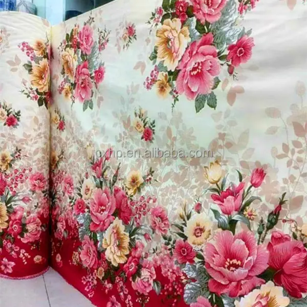 100% Polyester chải trực tiếp mua Trung Quốc in phân tán in Hải Quan bedsheet Set vải cho nhà dệt