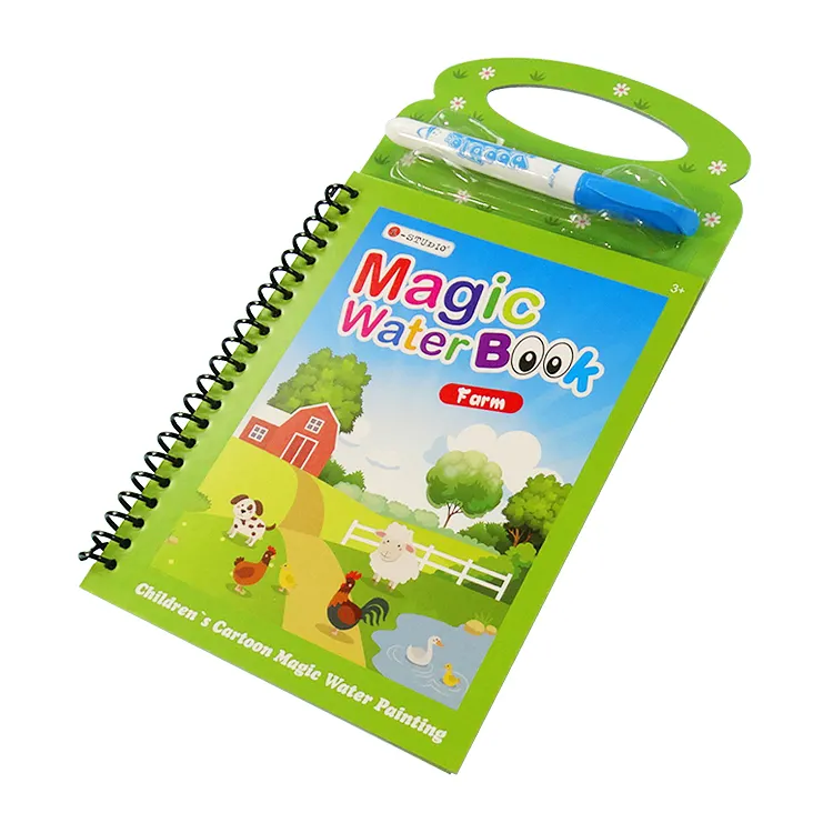Fábrica divertido los niños doodle colorear libros de educación dibujo niños agua mágica coloración libro