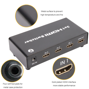 HDMI开关3X1音频视频1080P @ 60Hz HDMI 3端口集线器开关，带红外遥控器 - Product Image 3