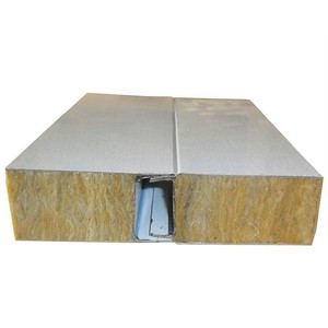 铝芯扁钢甲板屋顶混凝土甲板系统保温岩棉夹芯板，用于墙体应用 - Product Image 1