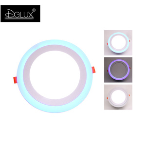 DGLUX 2023การออกแบบใหม่ที่ทันสมัยบางพื้นผิวปิดภาคเรียนรอบตาราง RGB 3วัตต์นำแสงแผง - Product Image 1