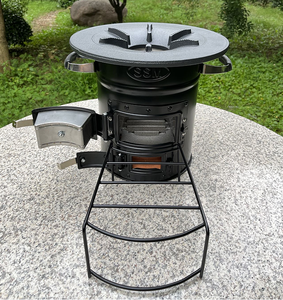 Açık odun yanan roket soba 1L 5L kapasiteli paslanmaz çelik ağ barbekü ve pişirme için kamp ve piknikler için - Product Image 2