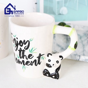 Üç boyutlu Panda kolu ile benzersiz seramik kahve fincanı kupa desen rusya pazarı el yapımı high end seramik kupa - Product Image 1