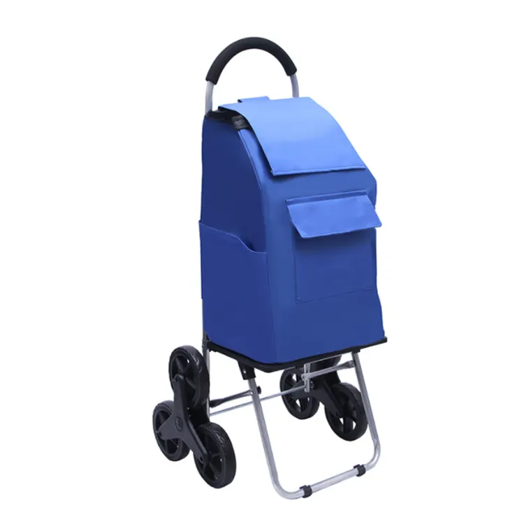 Tianyu 50 Kg Multi-funzione carrello della spesa carrello arrampicata scale e cerniera anteriore tasca pieghevole cartone e plastica-50Kg di capacità