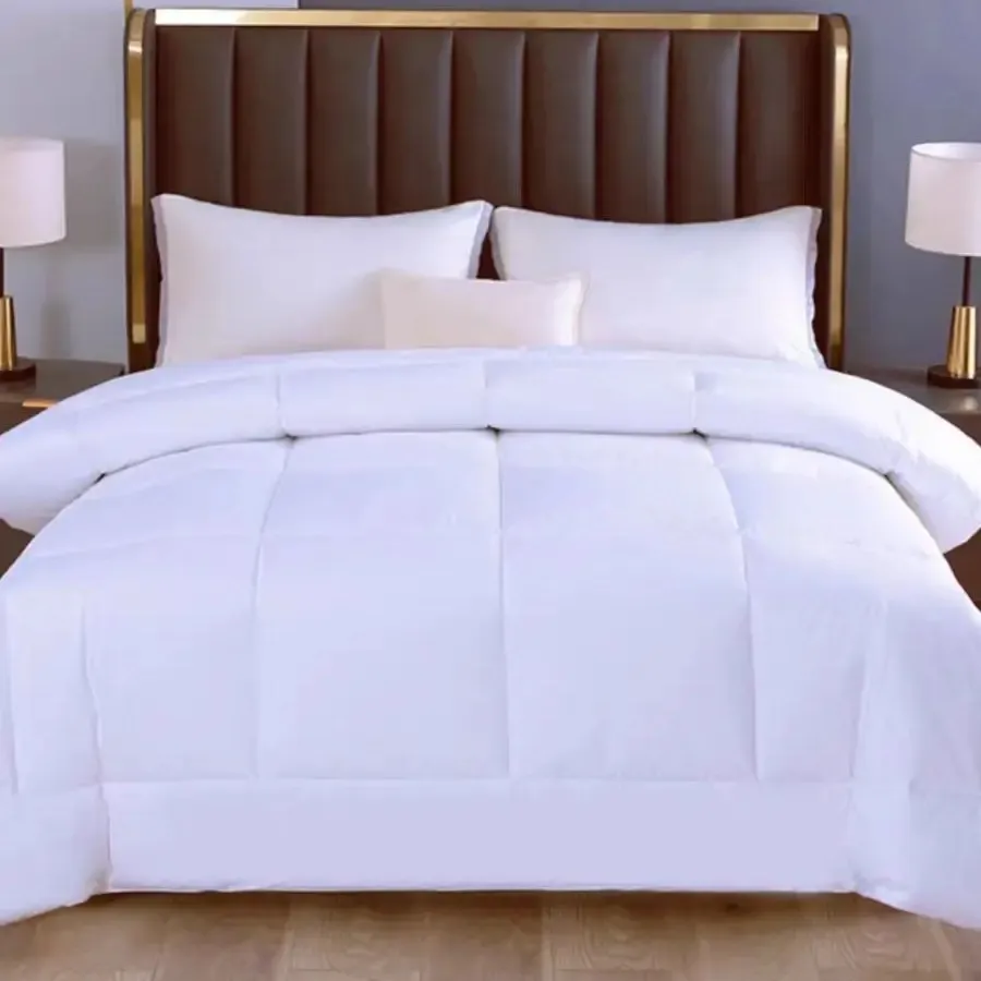 Colcha e edredom macio para edredom Queen size, cobertor de cama com inserção 100% poliéster, material alternativo