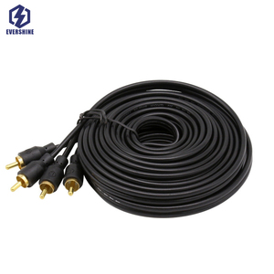工厂热卖汽车立体声音频电缆2R-2R插头，带RCA连接器线束，用于放大器改装 - Product Image 3
