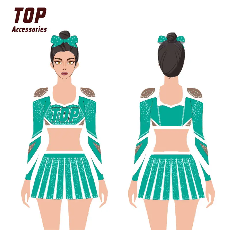 2024 nueva llegada al por mayor Varsity Girls Performance Costume Cheer Dress Cheer Leading Uniformes Cheerleading uniformes