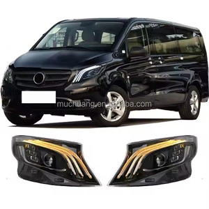 高品质LEDヘッドライトMerced/es-Ben/z Vito 2011-2021 LHD & RHDフロントバンパーライトアップグレード用ホワイトカラー