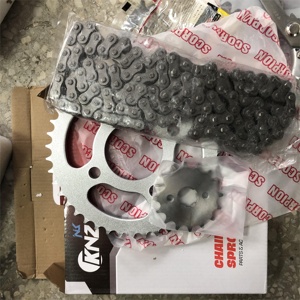 CQHZJ Good Quality Motorcycle Customized <strong>Chain</strong> and Sprocket Set Price Transmission System Pinion for CG125 CG150 GN125 NS200 - Product Image 2