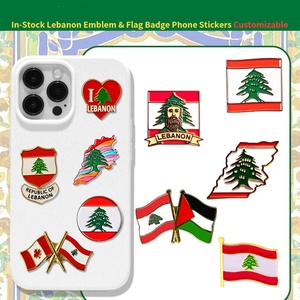 <span class=keywords><strong>2025</strong></span> Nhà Máy Tùy Chỉnh Mềm Men Cứng Pin Kim Loại Điện Thoại 3M Nhãn Dán Huy Hiệu Saudi Cờ Lebanon Trung Đông Kim Loại Sticker - Product Image 5
