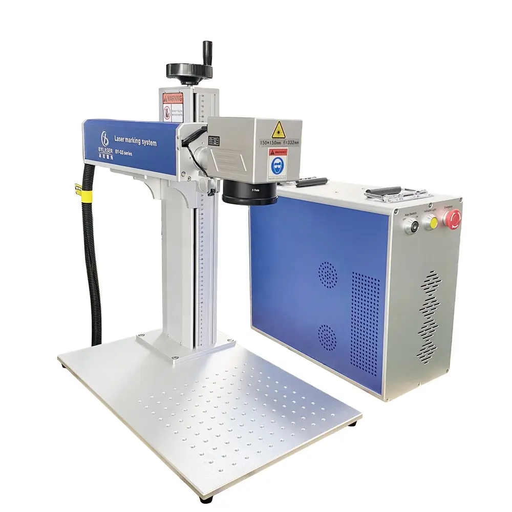 Machine de marquage laser à fibre d'aluminium et acier inoxydable, 2/20/30w raycus pvc abs, graveur laser métallique avec rotor