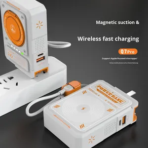 3-in-1 10000mAh Fast Wireless Charging <strong>Power</strong> <strong>Bank</strong> with New Magnetic Built-In 15W AC Adapter Type-C <strong>Input</strong> <strong>and</strong> <strong>Output</strong> <strong>Power</strong> - Product Image 3
