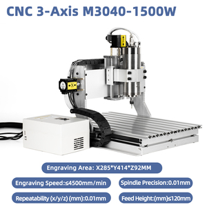 Jomesun อุปกรณ์3D เราเตอร์ CNC ขนาด3040 1500วัตต์เครื่องแกะสลักแกน3/4เครื่องตัดโลหะไม้ - Product Image 2