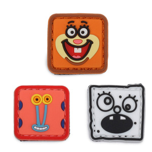 Qua biên giới <span class=keywords><strong>SpongeBob</strong></span> <span class=keywords><strong>Squarepants</strong></span> thiết lập tinh thần con dấu PVC mềm vá ánh sáng ban đêm vá Ba lô vá - Product Image 1