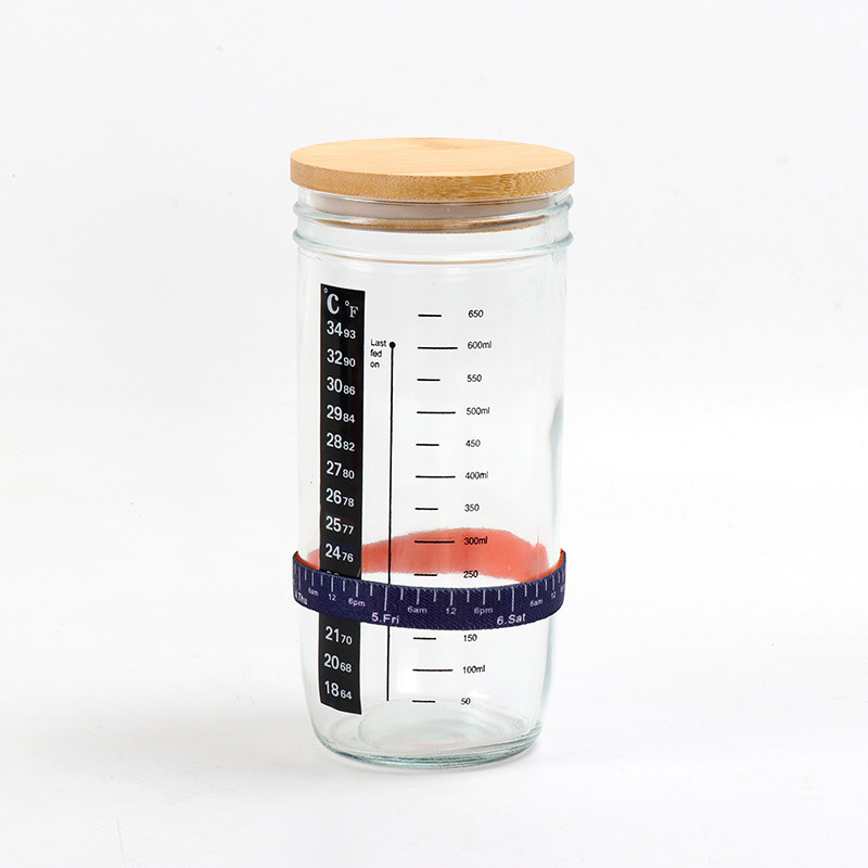 Transparent-730ml glass jar- set 3