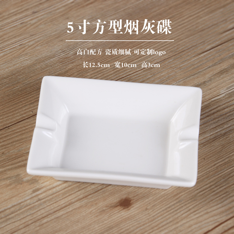 Plat rectangulaire de cigarette de 5 pouces
