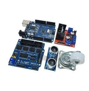 Nuovo motore di monitoraggio dell'evitamento Smart Robot Car Chassis Kit Speed Encoder Battery Box 2WD modulo ad ultrasuoni per Arduino R3 kit - Product Image 6