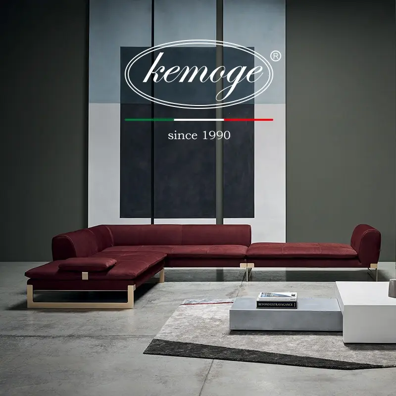 Divano in pelle minimalista italiano divano a 3 posti di lusso ad angolo combinazione mobili soggiorno