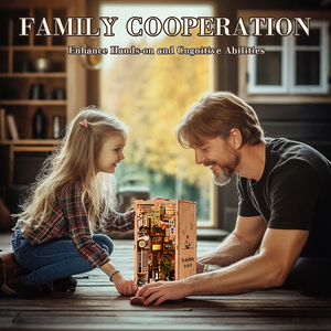 2025 Phong Cách Tự Làm Bằng Gỗ Thu Nhỏ Cuốn Sách Nook Kit 3D Cho Người Lớn Thu Nhỏ Búp Bê Nhà Quà Tặng Đồ Chơi LED Ánh Sáng Câu Đố Thu Nhỏ Nhà Kit - Product Image 2