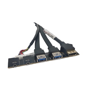 PC Computer Case Dual USB 3.0 Front Panel Mainframe PCB Circuit Board Floppy Disk Switch Ports Drive Cable Audio <strong>Input</strong> <strong>Output</strong> - Product Image 2