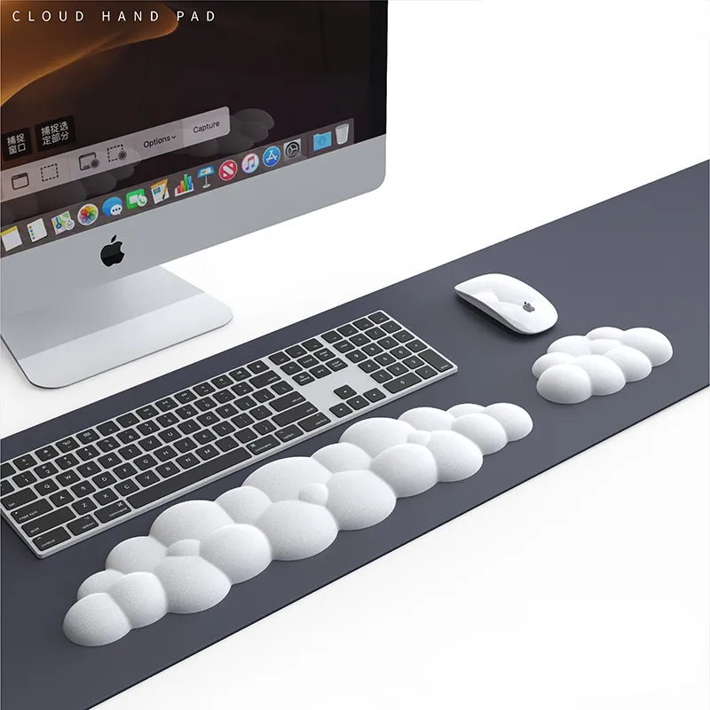 Custom Factory Cloud Wrist Pad, Cloud Mouse Pad für Tastatur, geschäumte Leder Long Strip Mat für Dest