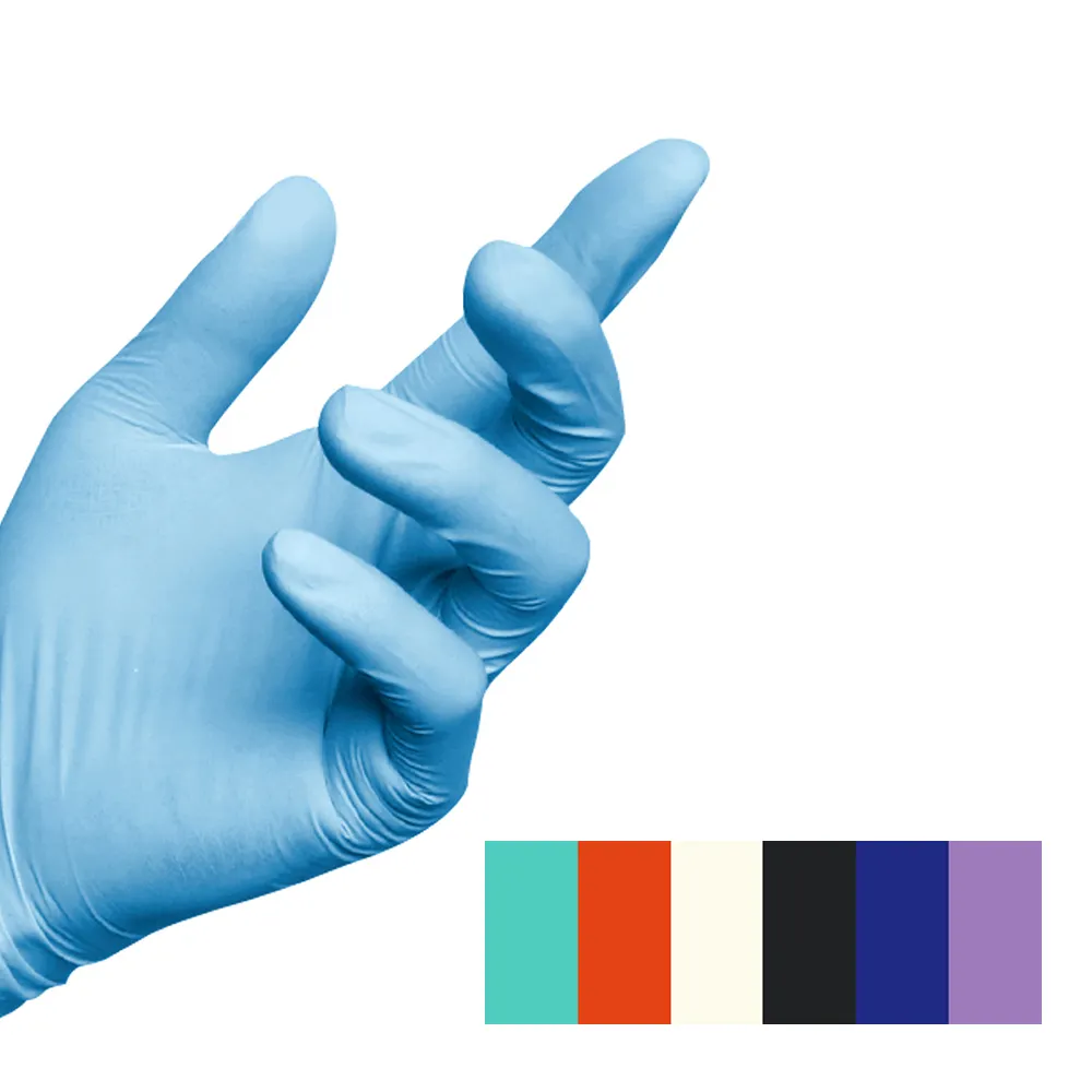Нитриловые перчатки без порошка, одноразовые нитриловые перчатки, без порошка, производители голубых нитриловых перчаток