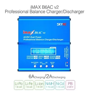 QC3.0 IMAX <span class=keywords><strong>B6AC</strong></span> <span class=keywords><strong>V2</strong></span> 6A LCD ekran şarj ve deşarj RC Model pil QC3.0 Drones aksesuarları ile yeniden tepe modu
