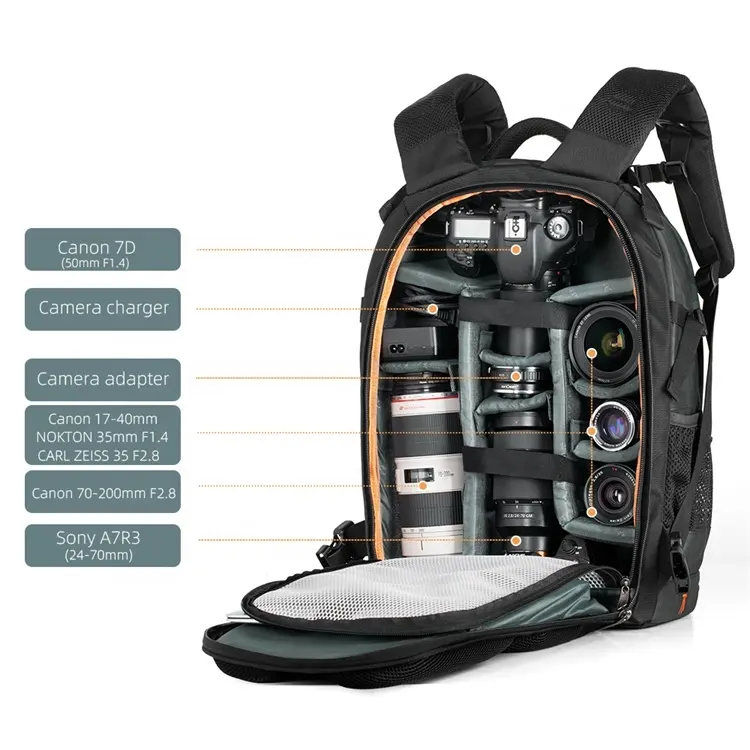 K&F Concept national geographic backpack camera bag photography big bags for camera travels