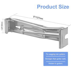 Penjualan Langsung Pabrik Gantungan Talang Aluminium Berkualitas Tinggi Tersembunyi Ukuran 5, 6, 7, 8 Inci dengan Sekrup Cepat untuk Sistem Drainase - Product Image 2