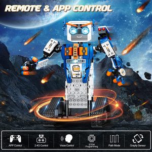 Çocuk inşa kodu Robot bilim proje kiti kök app-kontrol kodlama marş Robot oyuncak çocuklar için 8 + yaş meydan